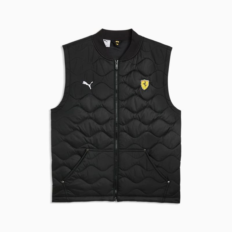 彪马PUMA马甲秋冬法拉利联名款运动背心黑色Ferrari 宽松保暖轻便