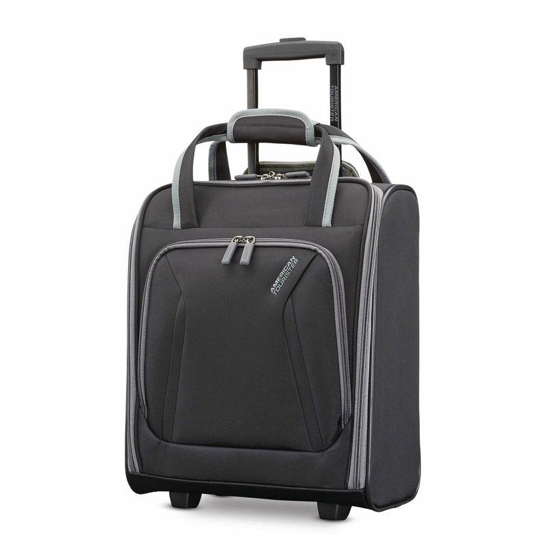 samsonite/新秀丽行李箱手提包黑色拉杆箱旅行出差方便登机箱18寸