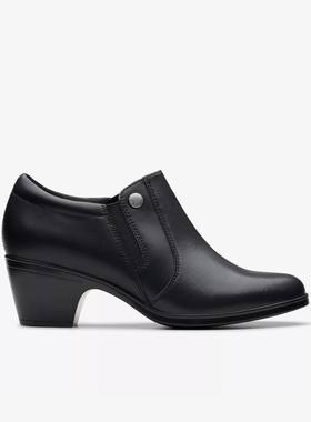 clarks/其乐女高跟鞋皮鞋踝靴单鞋方跟Emily 2 Reyna休闲26179608