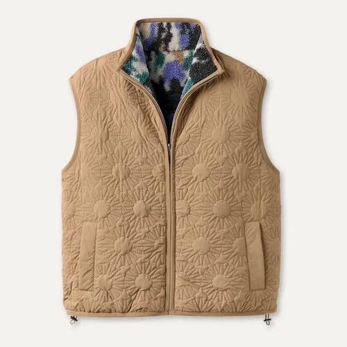UGG棉马甲男女同款棉服背心立领双面服秋冬季户外保暖可反穿时尚