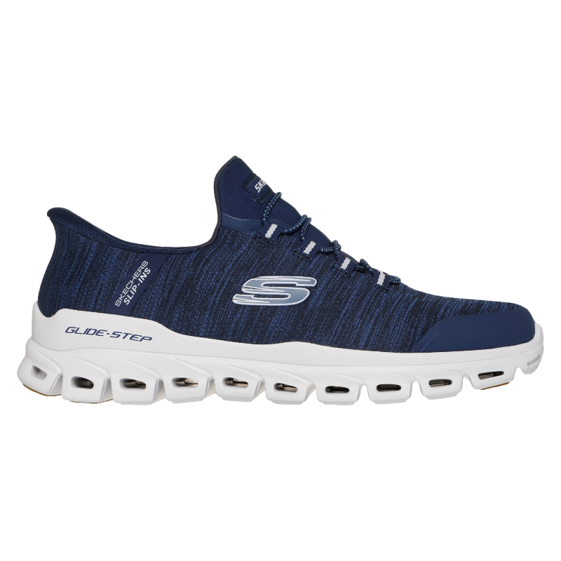 Skechers斯凯奇男鞋运动休闲鞋一脚蹬健步鞋弹力鞋带透气缓震夏季
