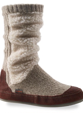 Acorn女靴针织毛线靴平底中筒靴初冬出街舒适时尚冬季爆款女靴