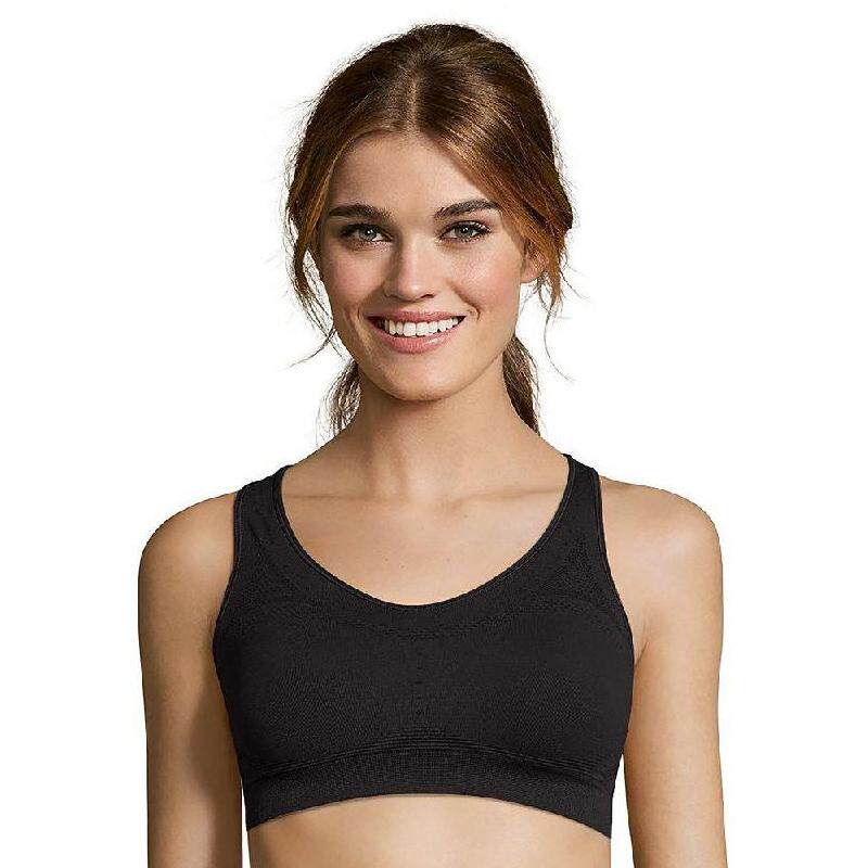 hanes/恒适女背心式文胸运动文胸纯色弹力百搭时尚正品4148816