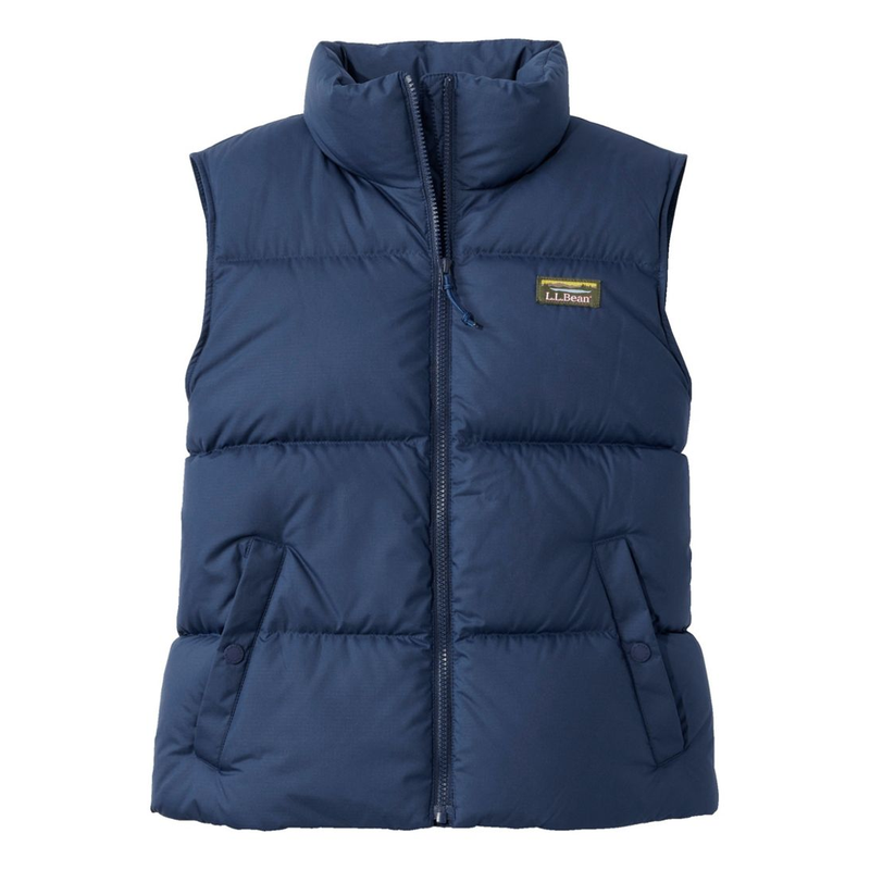 L.L. Bean宾恩女士羽绒马甲短款背心650蓬防水立领秋冬季保暖上衣