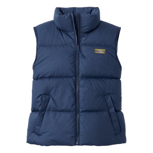 L.L. Bean宾恩女士羽绒马甲短款背心650蓬防水立领秋冬季保暖上衣