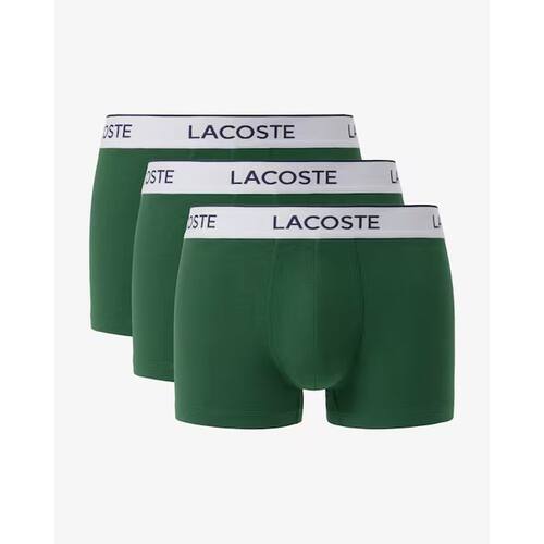 Lacoste法国鳄鱼男内裤3条纯色亲肤棉质透气针织弹性腰带美国直邮
