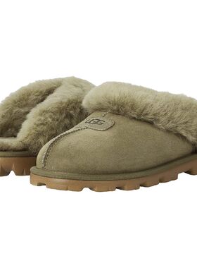 UGG女拖鞋包头反绒羊毛垫保暖Coquette冬季女鞋平底鞋基础款正品