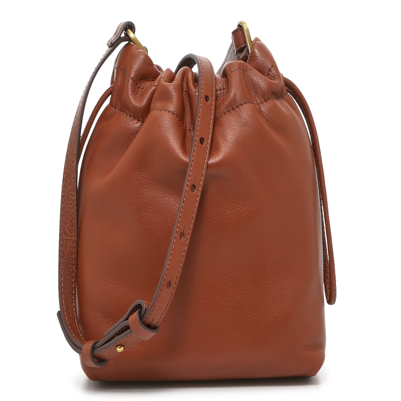 Fossil/化石女单肩包斜挎休闲潮流送女友新款抽绳皮面正品545102