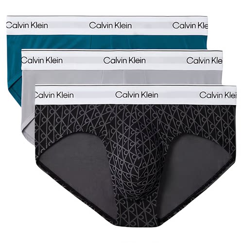 CK男士内裤三角内裤3条装棉质吸汗CALVIN KLEIN情人节礼物送男友
