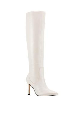 Nine West/玖熙女靴子时装靴白色尖头高筒高跟细跟正品250037