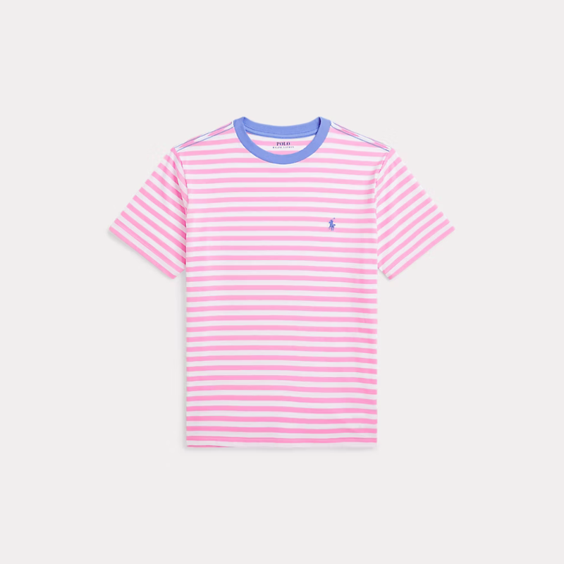 拉夫劳伦POLO RALPH LAUREN男童装短袖条纹衫t恤棉质针织衫圆领