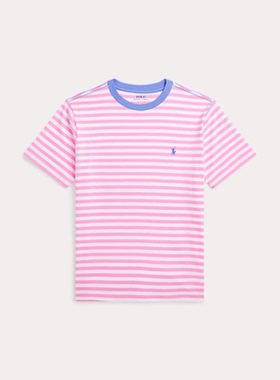 拉夫劳伦POLO RALPH LAUREN男童装短袖条纹衫t恤棉质针织衫圆领