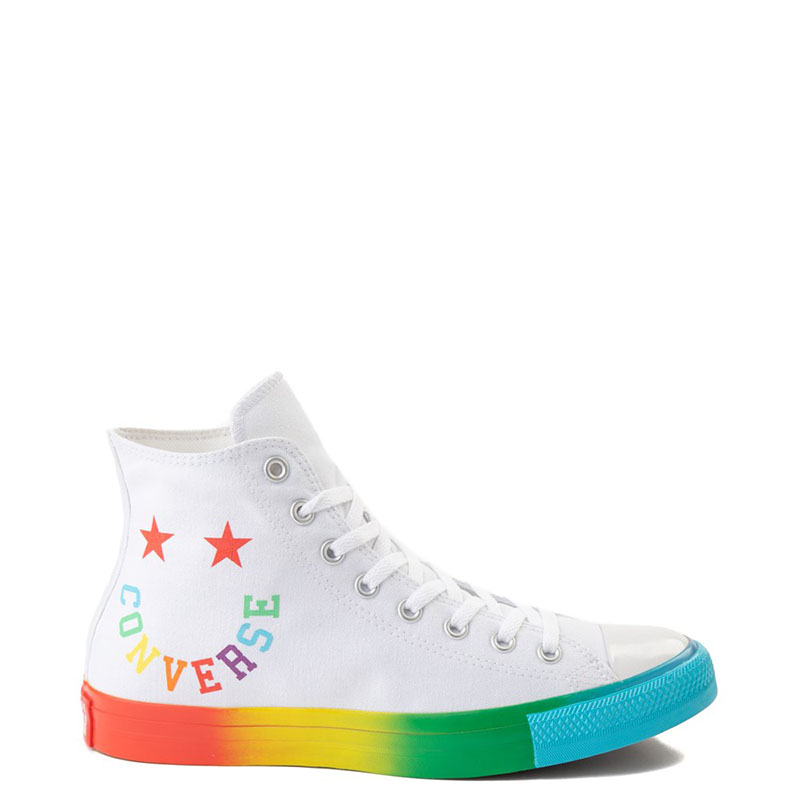 converse/匡威男女帆布鞋高帮系带笑脸图案百搭正品399475
