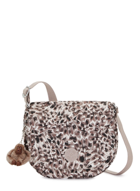 Kipling凯浦林女包猴子包单肩斜挎包豹纹印花精致小方包迷你时尚