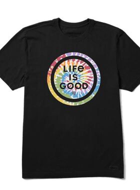 life is good男士T恤短袖圆领扎染雏菊纯棉柔软舒适正品73815