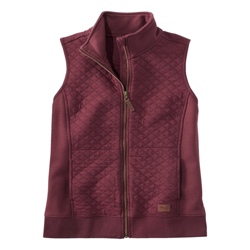 L.L. Bean/宾恩女士单马甲拉链立领棉质柔软春季正品TA513911