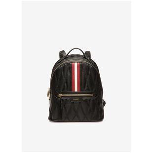 Bally 6236118 logo正品 巴利女双肩包背包羊皮条纹DAFFI时尚