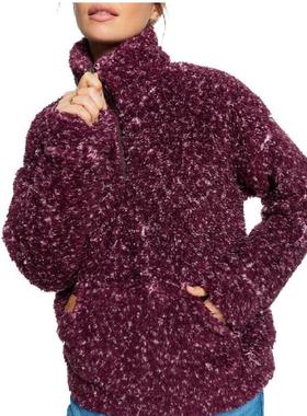 ROXY女棉衣棉服保暖轻便时尚百搭气质简约抓绒纯色正品ERJFT04487