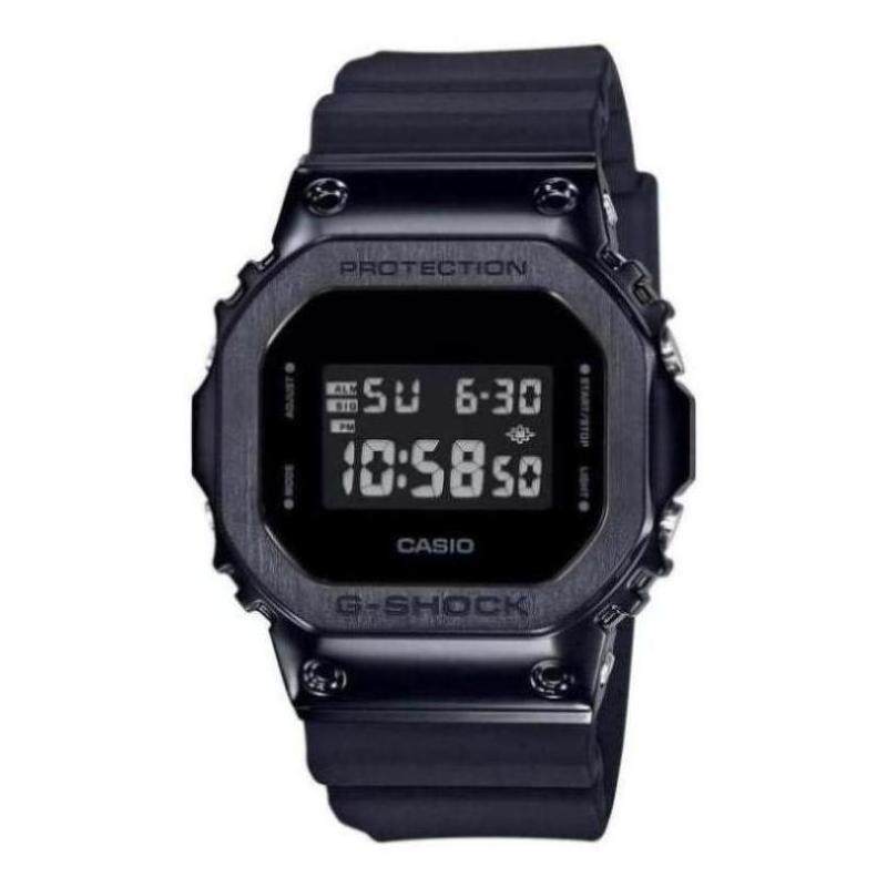 卡西欧手表男casio g-shock黑色方形数字不锈钢防震gm5600b-1