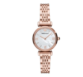 Armani阿玛尼手表女表石英表白贝母镶钻轻奢气质玫瑰金AR11316