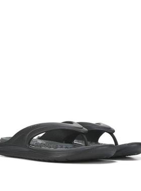 Crocs男人字拖防滑底舒适柔软皮质轻便度假简约正品97208