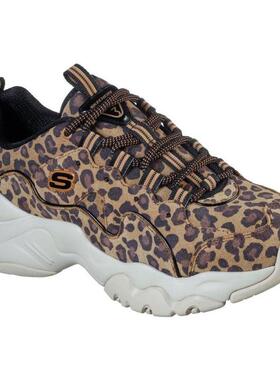 Skechers/斯凯奇女鞋老爹鞋豹纹低帮增高时尚春秋正品149096