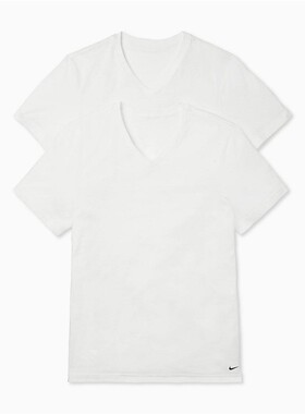 Nike/耐克男短袖T恤休闲运动吸汗透气V领2件装宽松夏季新款正品