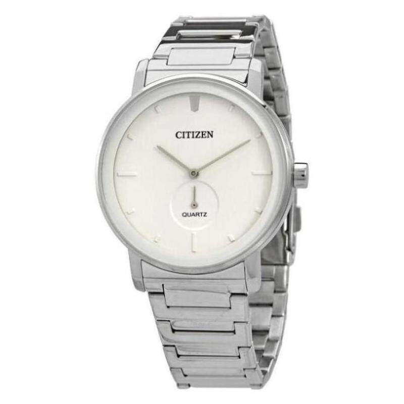 citizen/西铁城男士手表石英白色表盘腕表礼物通勤正品be9180-52a