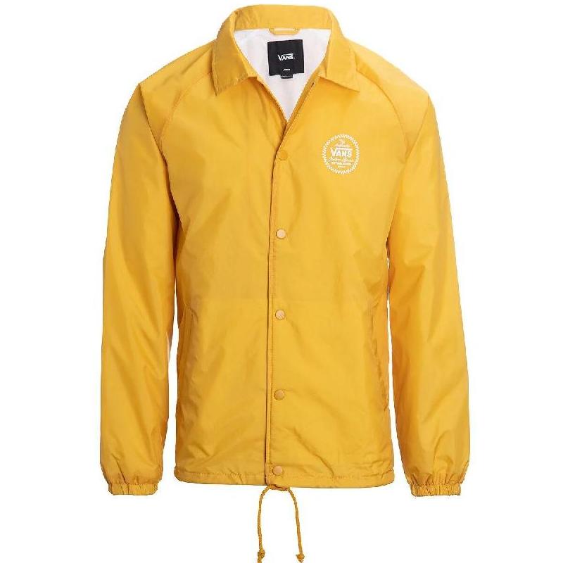 VANS男子夹克Torrey外套纯棉polo领按扣黄色百搭春秋正品VANR316