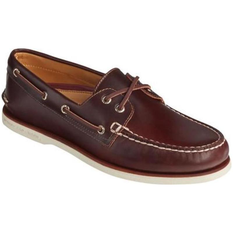 sperry休闲风套脚皮质减震帆船鞋