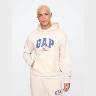 GAP卫衣男女款 秋冬 宽松抓绒连帽运动服Disney迪士尼米老鼠联名款