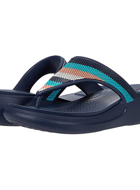 Crocs/卡骆驰女人字拖厚底印花度假休闲防滑底夏季正品206641