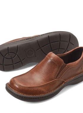 Born/博仁男鞋乐福鞋单鞋套脚皮鞋橡胶底欧美商务休闲舒适11743