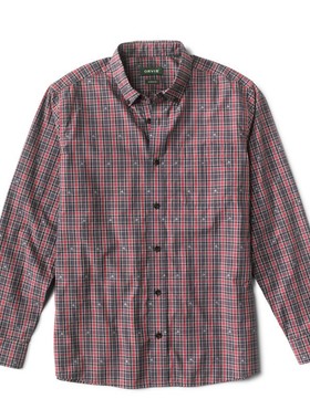 ORVIS男衬衫方领长袖春夏透气棉质简约经典柔软百搭吸湿排汗3C0N