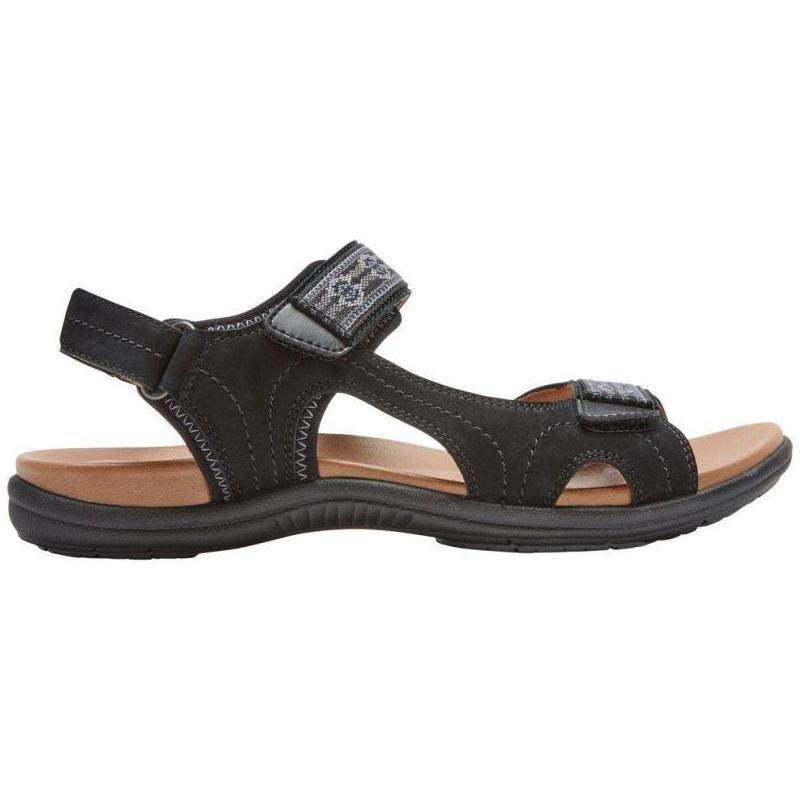 Rockport/乐步女凉鞋平底沙滩鞋魔术贴复古罗马鞋正品RP CI4357