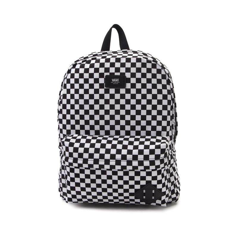 vans情侣款双肩包书包棋盘格学院风开学季学生党休闲正品35848