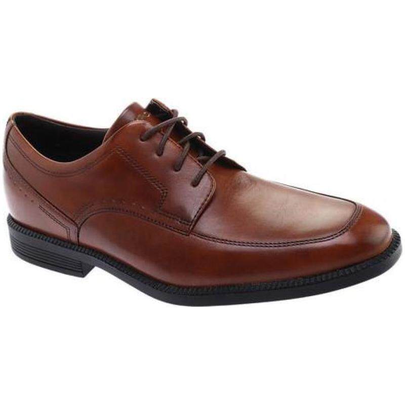 Rockport/乐步男正装皮鞋真皮棕色系带上班圆头低帮786851德比