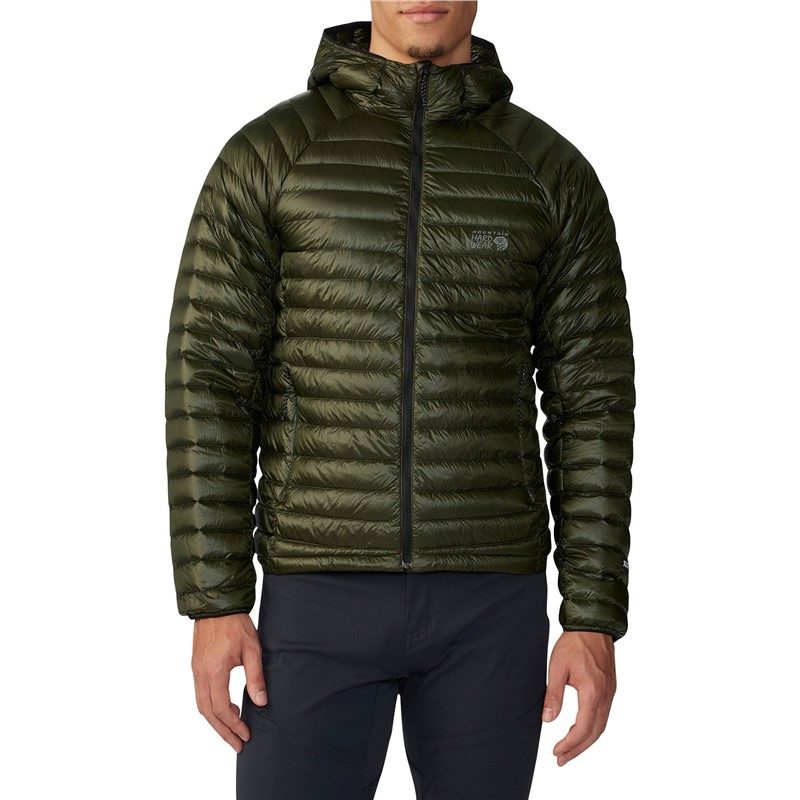 Mountain hardwear/山浩男羽绒服连帽夹克轻质短款登山徒步冬正品