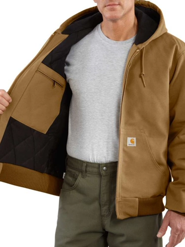 Carhartt Рабочая куртка Carhartt J140 основная мужская куртка с капюшоном из утепленной осенне-зимней парусины 106673