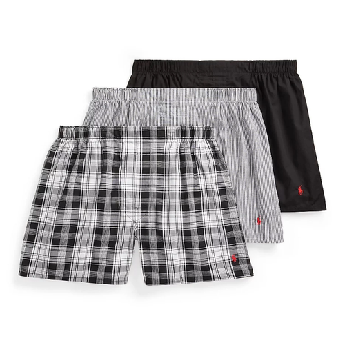 POLO RALPH LAUREN/拉夫劳伦男平角四角内裤3件条纹夏正品1145885