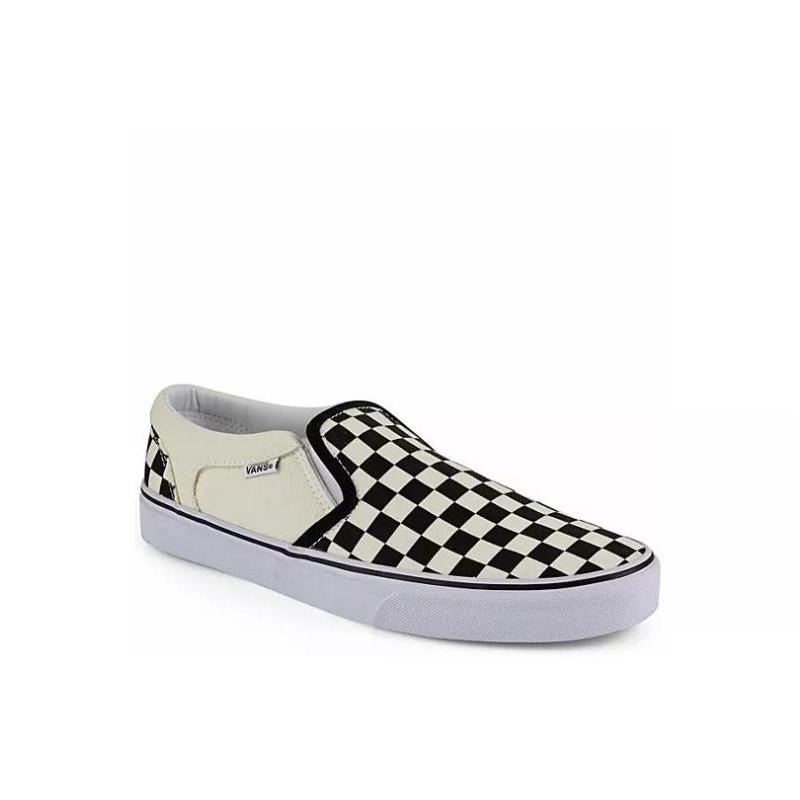 vans范斯男鞋板鞋休闲运动套穿印花弹性棋盘格asher正品759597