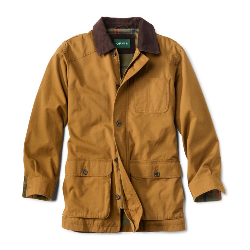 ORVIS男士夹克翻领大衣帆布大衣外套防风法兰绒衬里秋冬保暖3AN4