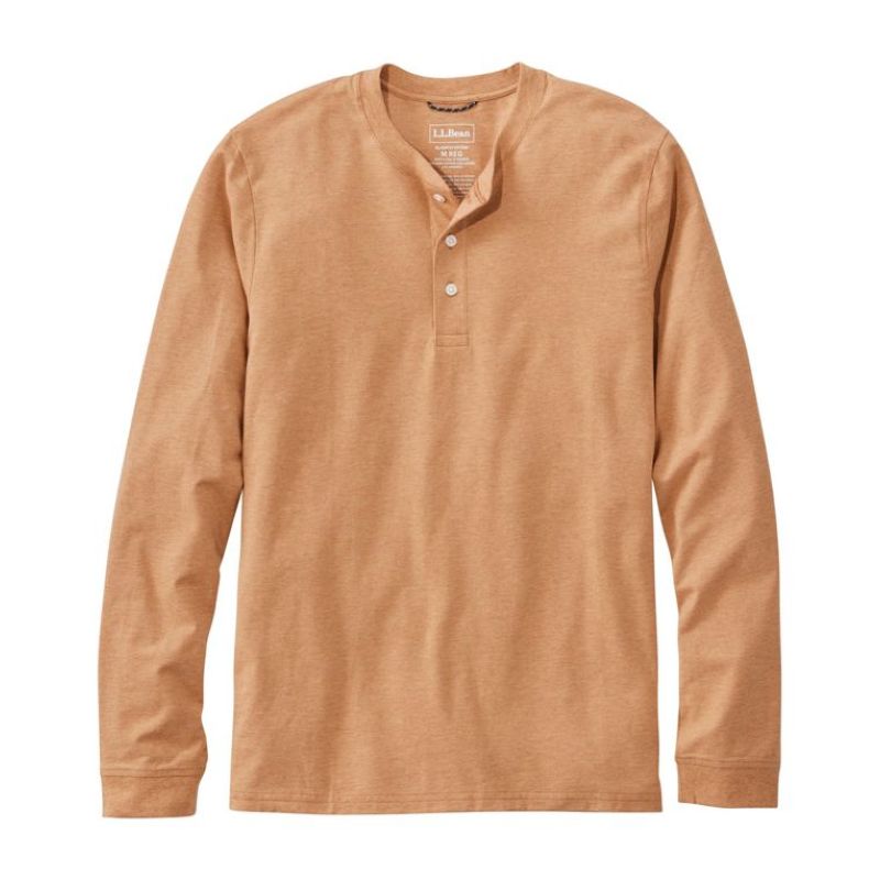 L.L. Bean宾恩男士T恤长袖套头卫衣亨利领莫代尔棉吸汗防晒UPF30