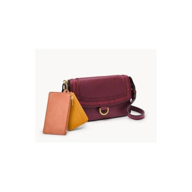 Fossil/化石女包小方包单肩斜挎带卡包时尚潮流红正品72376460446