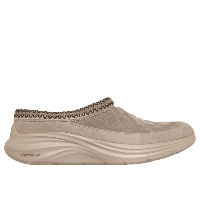 Skechers/斯凯奇男鞋拖鞋包头拖半包跟运动凉拖鞋灯芯绒鞋面缓震图片