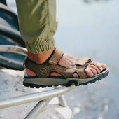 Timberland 露趾透气黑色简约轻便TB0A5T5G015 夏季 添柏岚凉鞋 男鞋