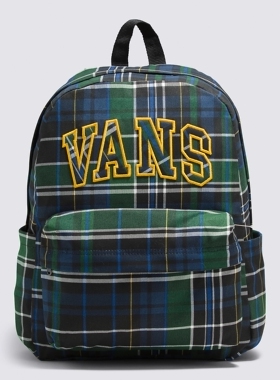 VANS情侣款双肩背包格纹开学季书包时尚潮流旅行轻便正品34408