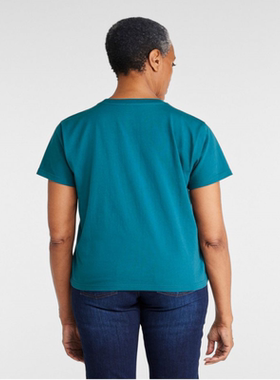 L.L. Bean/宾恩女士T恤短袖圆领纯棉柔软透气夏季正品TA280366