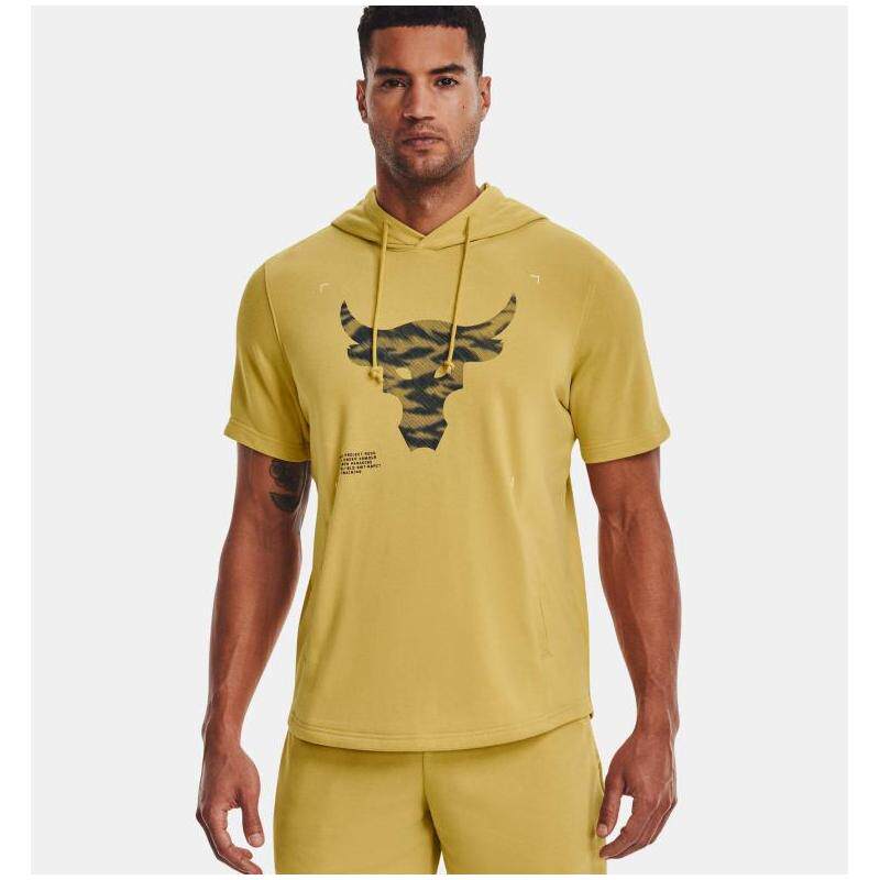 under armour/安德玛男t恤运动短袖连帽抽绳牛头印花正品1370465