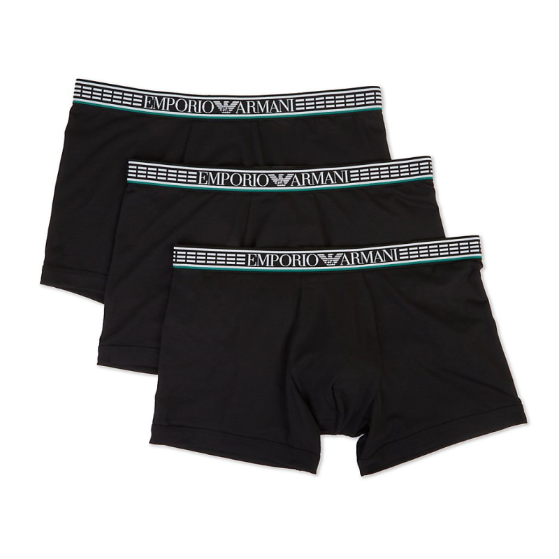 EMPORIO ARMANI/阿玛尼男平角内裤四角短裤头速干3条正品1144817